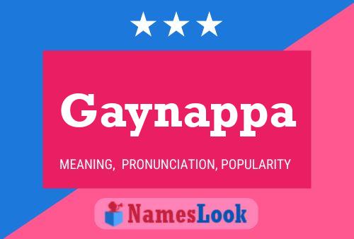 Affiche de nom Gaynappa