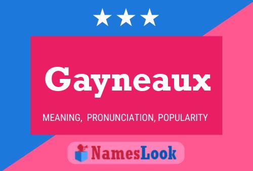 Affiche de nom Gayneaux