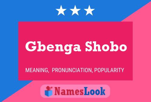 Affiche de nom Gbenga Shobo