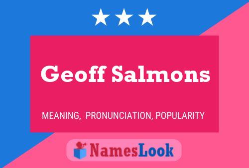 Affiche de nom Geoff Salmons