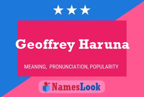 Affiche de nom Geoffrey Haruna