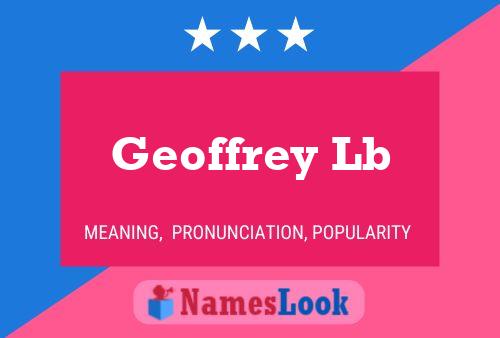 Affiche de nom Geoffrey Lb