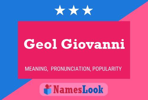 Affiche de nom Geol Giovanni