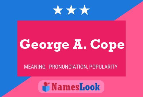 Affiche de nom George A. Cope