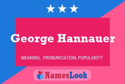 Affiche de nom George Hannauer