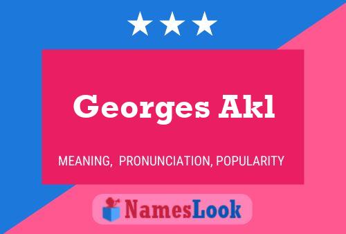 Affiche de nom Georges Akl