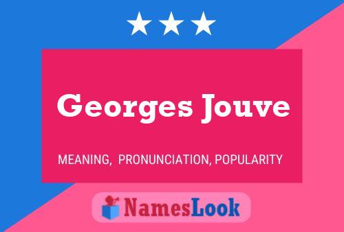 Affiche de nom Georges Jouve