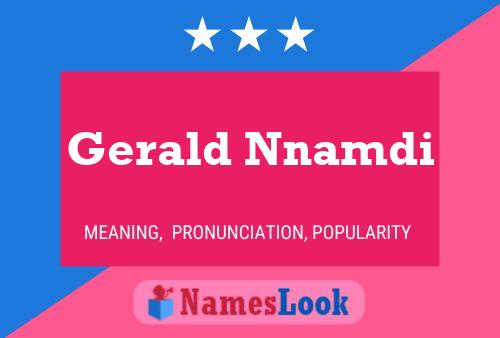 Affiche de nom Gerald Nnamdi