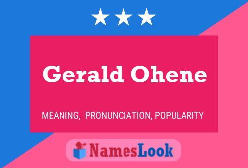 Affiche de nom Gerald Ohene