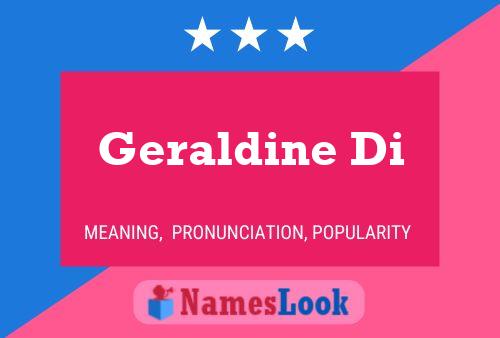 Affiche de nom Geraldine Di