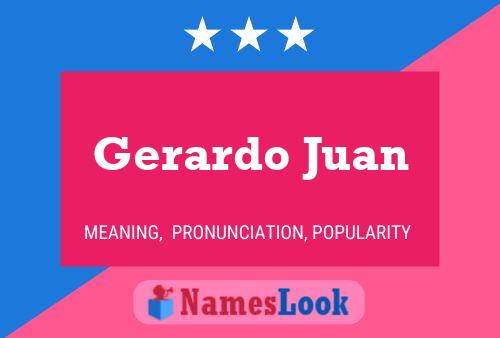 Affiche de nom Gerardo Juan