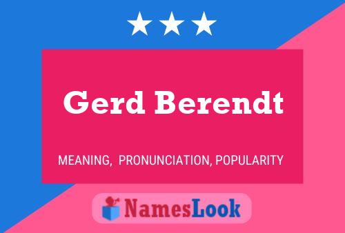 Affiche de nom Gerd Berendt