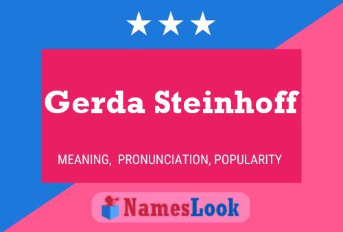 Affiche de nom Gerda Steinhoff