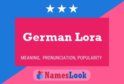 Affiche de nom German Lora