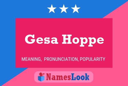 Affiche de nom Gesa Hoppe