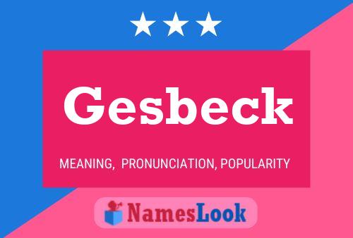 Affiche de nom Gesbeck