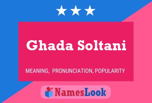 Affiche de nom Ghada Soltani