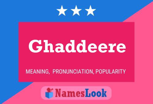 Affiche de nom Ghaddeere