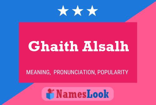 Affiche de nom Ghaith Alsalh