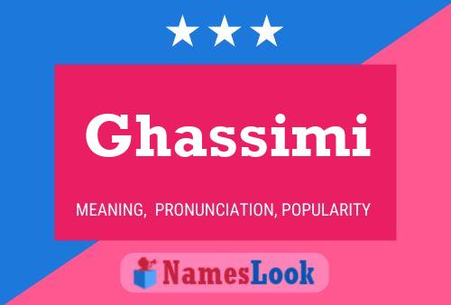 Affiche de nom Ghassimi