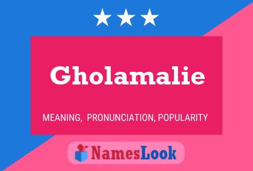 Affiche de nom Gholamalie