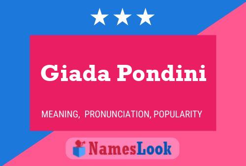 Affiche de nom Giada Pondini