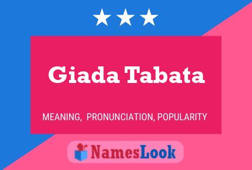 Affiche de nom Giada Tabata