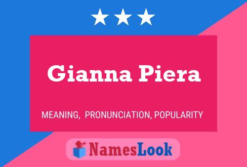 Affiche de nom Gianna Piera