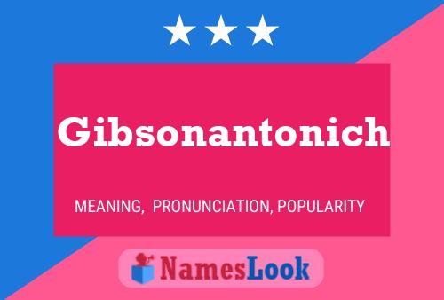 Affiche de nom Gibsonantonich