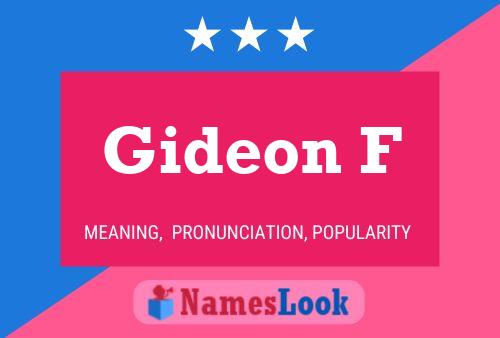 Affiche de nom Gideon F