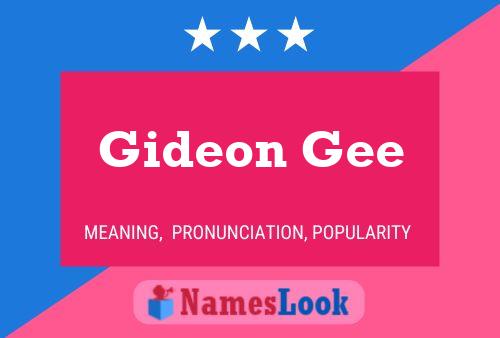 Affiche de nom Gideon Gee