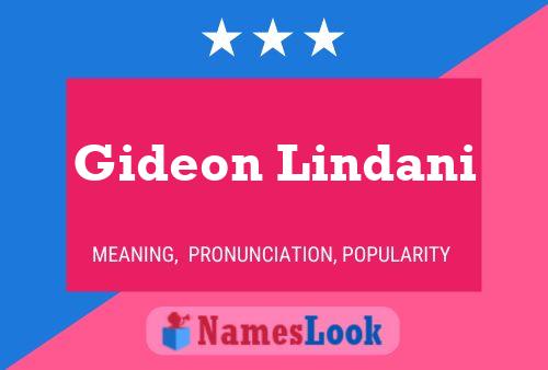 Affiche de nom Gideon Lindani