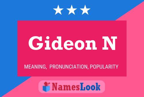 Affiche de nom Gideon N