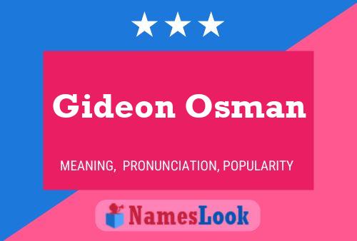 Affiche de nom Gideon Osman