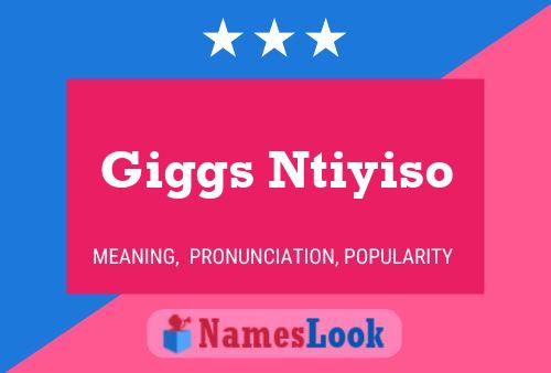 Affiche de nom Giggs Ntiyiso