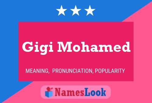 Affiche de nom Gigi Mohamed