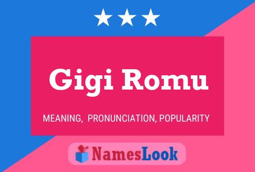 Affiche de nom Gigi Romu