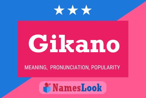 Affiche de nom Gikano