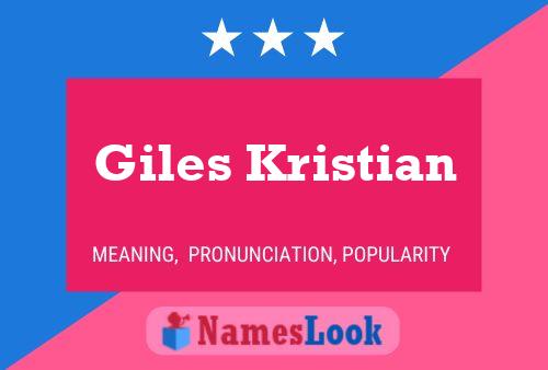 Affiche de nom Giles Kristian