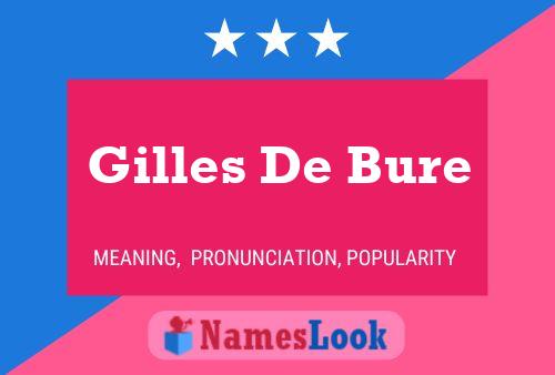 Affiche de nom Gilles De Bure