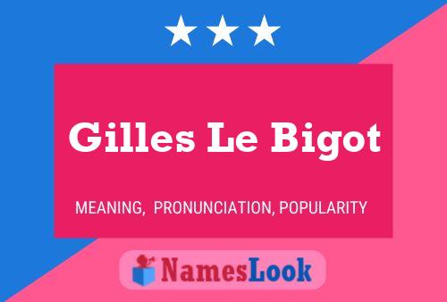 Affiche de nom Gilles Le Bigot