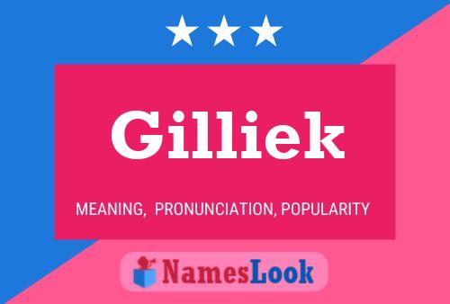 Affiche de nom Gilliek