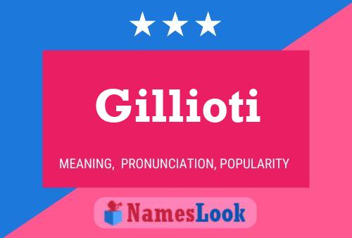 Affiche de nom Gillioti