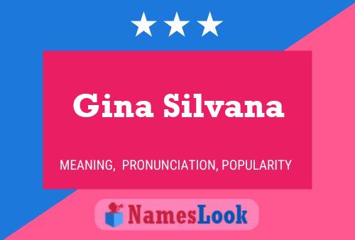 Affiche de nom Gina Silvana