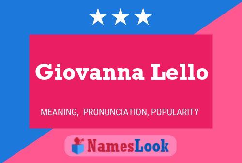 Affiche de nom Giovanna Lello