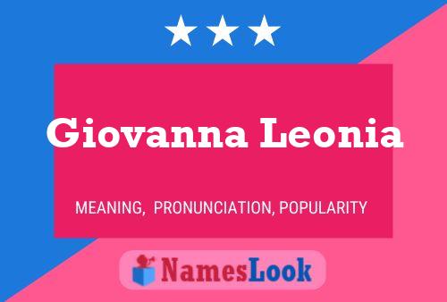 Affiche de nom Giovanna Leonia