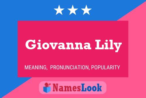 Affiche de nom Giovanna Lily