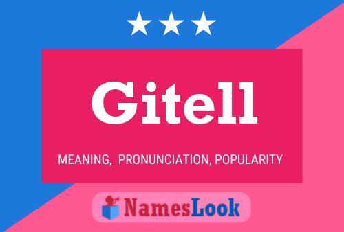 Affiche de nom Gitell