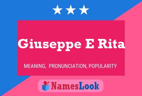 Affiche de nom Giuseppe E Rita