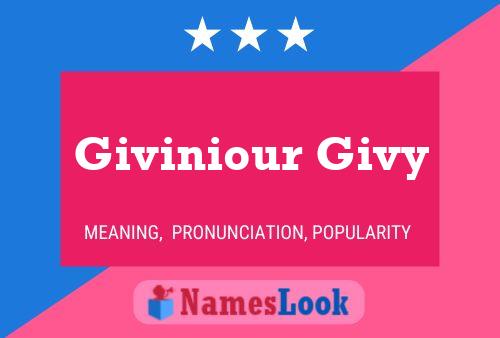 Affiche de nom Giviniour Givy